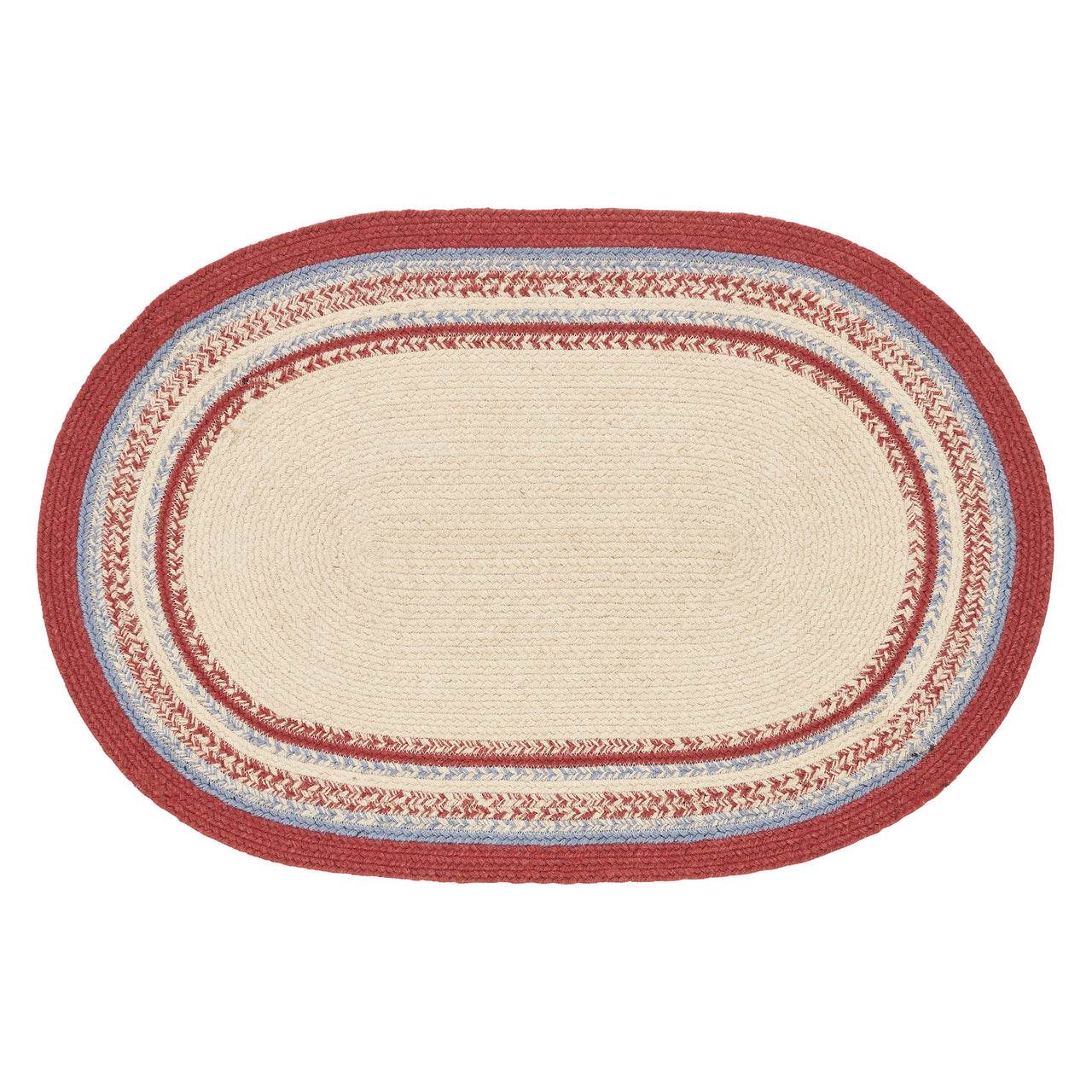 Celebration Jute Braided Rug Oval w/ Pad 24"x36" VHC Brands - The Fox Decor