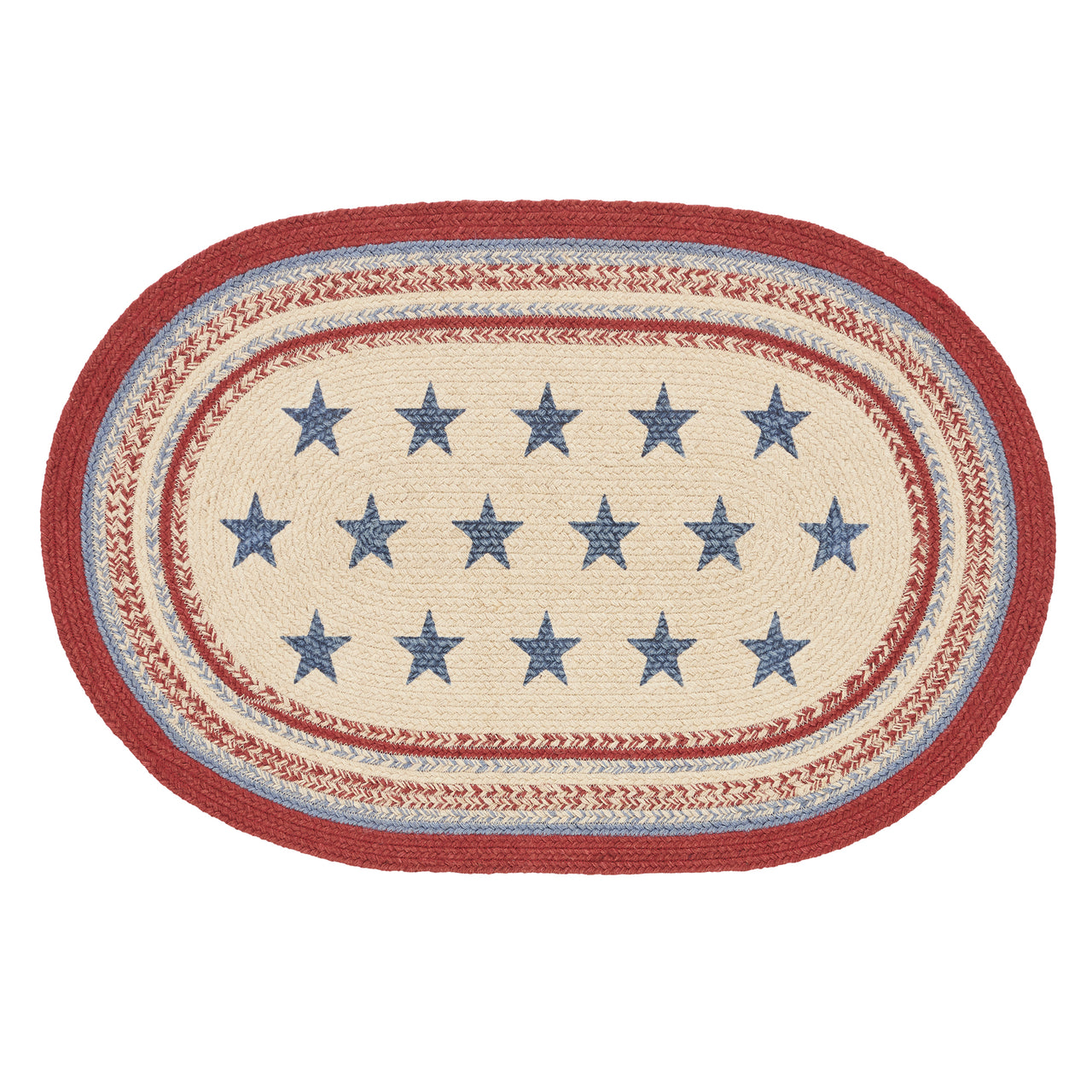 Celebration Jute Braided Rug Oval w/ Pad 24"x36" VHC Brands - The Fox Decor