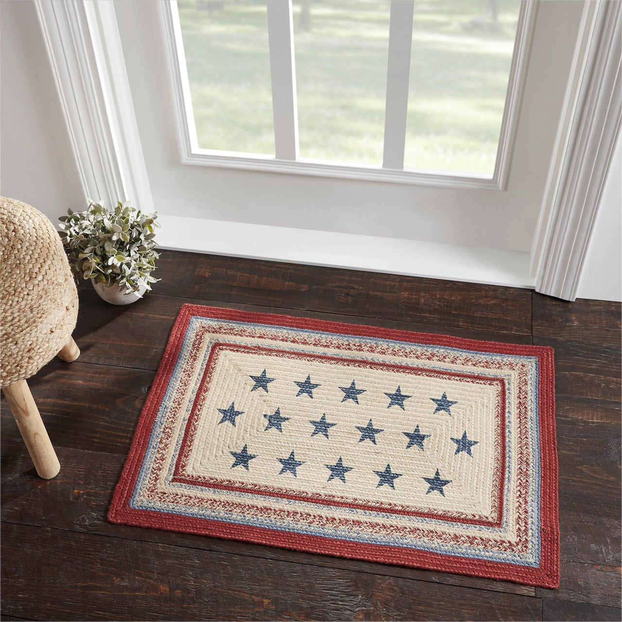 Celebration Jute Braided Rug Rect w/ Pad 2'x3' VHC Brands - The Fox Decor