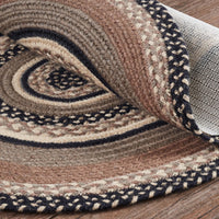 Thumbnail for Sawyer Mill Charcoal Creme Jute Braided Rug Oval w/ Pad 2'x3' VHC Brands - The Fox Decor