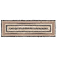Thumbnail for Sawyer Mill Charcoal Creme Jute Braided Rug/Runner Rect w/ Pad 2'x6.5' VHC Brands