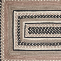 Sawyer Mill Charcoal Creme Jute Braided Rug/Runner Rect w/ Pad 2'x8' VHC Brands - The Fox Decor