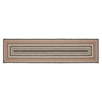 Sawyer Mill Charcoal Creme Jute Braided Rug/Runner Rect w/ Pad 2'x8' VHC Brands - The Fox Decor