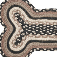 Thumbnail for Sawyer Mill Charcoal Creme Indoor/Outdoor Medium Bone Braided Rug 15