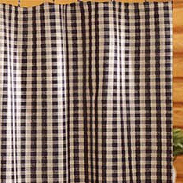 Black Nutmeg Heritage House Check Black Shower Curtain SC100011 - The Fox Decor