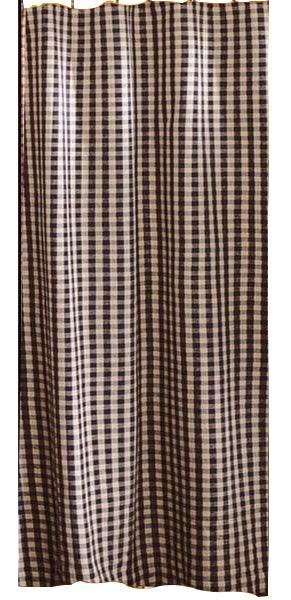 Black Nutmeg Heritage House Check Black Shower Curtain SC100011 - The Fox Decor