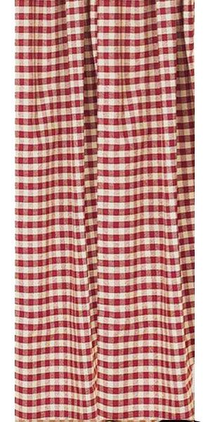 Barn Red Nutmeg Heritage House Check Barn Red Shower Curtain - Interiors by Elizabeth