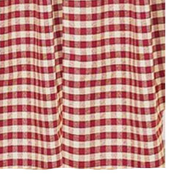 Barn Red Nutmeg Heritage House Check Barn Red Shower Curtain SC100017 - The Fox Decor