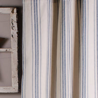 Thumbnail for Cream Colonial Blue Grain Sack Stripe Shower Curtain SC165014