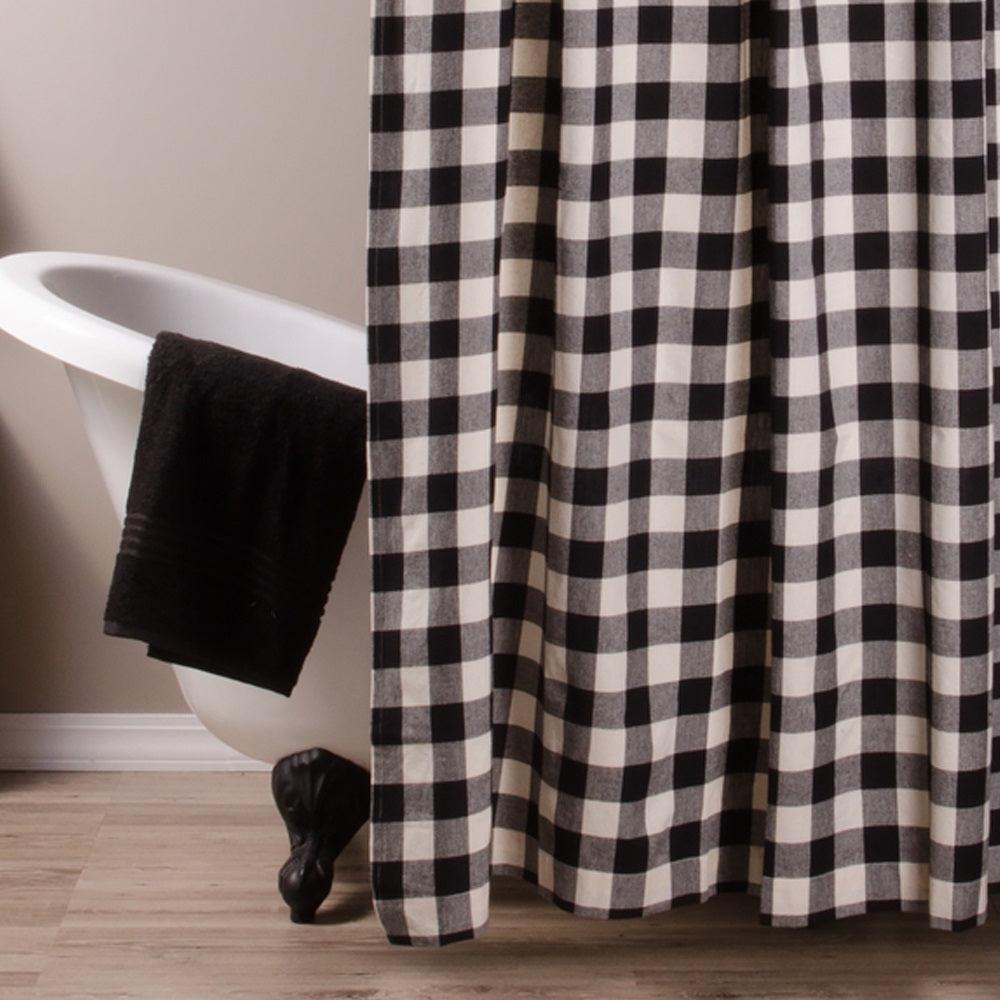 Black Buttermilk Buffalo Check Shower Curtain SC510011 - The Fox Decor