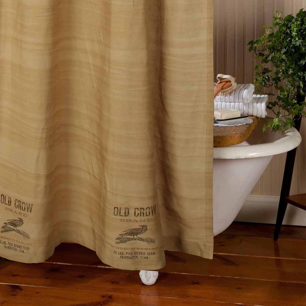 Tea Dyed Old Crow Shower Curtain SCBJ0010 - The Fox Decor