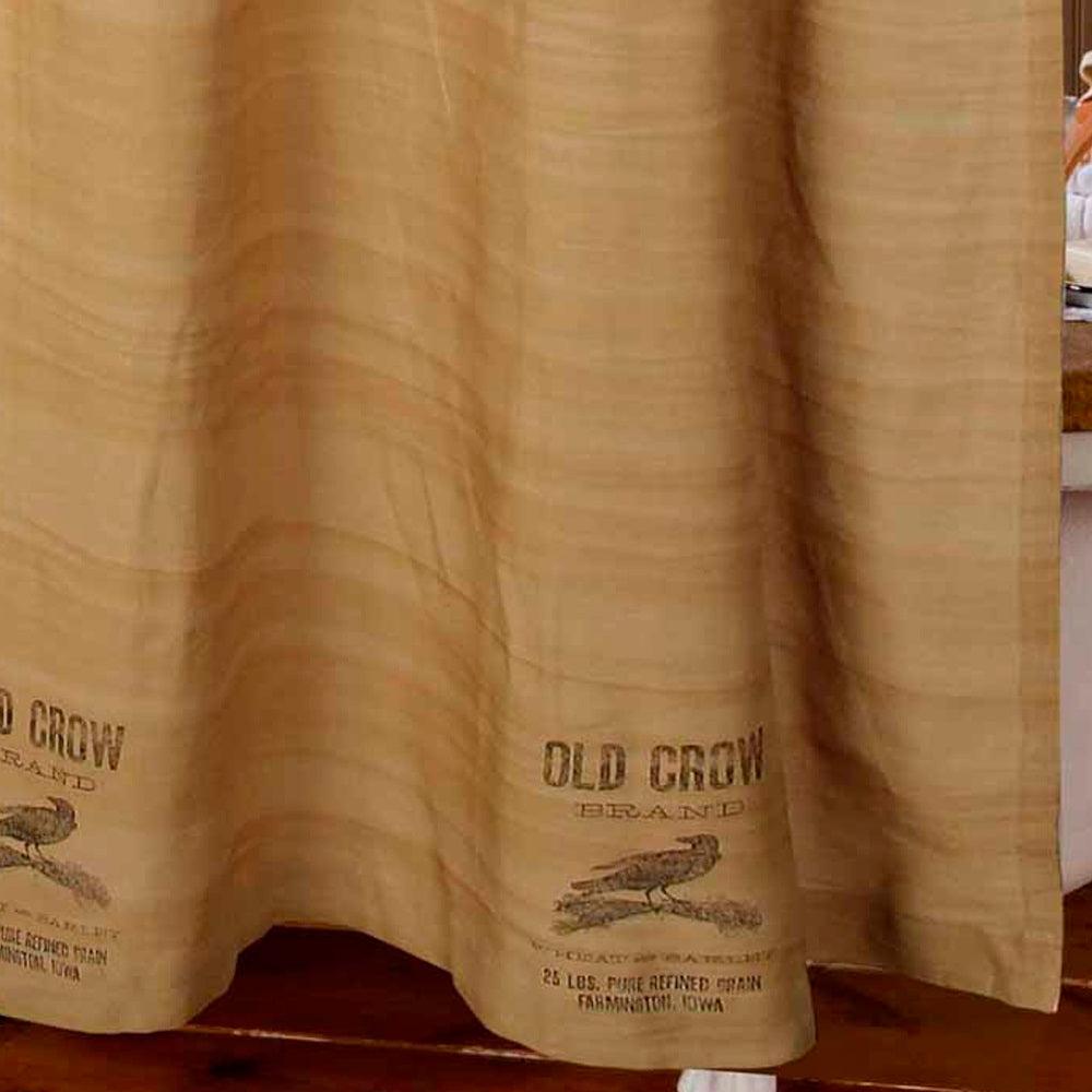 Tea Dyed Old Crow Shower Curtain SCBJ0010 - The Fox Decor