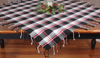 Thumbnail for Winter Plaid Black, Red, Cream Table Square  - Interiors by Elizabeth