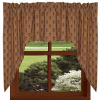 Thumbnail for Mocha Black Pineapple Town Swag Lined SW101033 - The Fox Decor