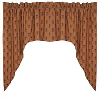Thumbnail for Mocha Black Pineapple Town Swag Lined SW101033 - The Fox Decor