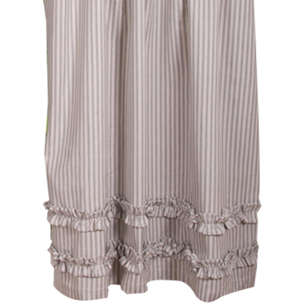 Grey Ticking Ruffle Swag SW179087 - The Fox Decor