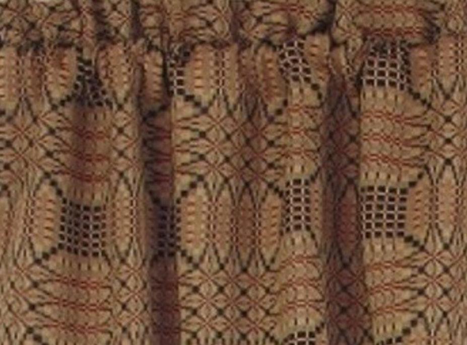 Trenton Jacquard Nutmeg Black Red Swag SW243025 - The Fox Decor
