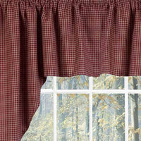 Thumbnail for Barn Red Oat Newbury Gingham Swag Lined SW670017 - The Fox Decor