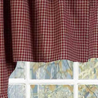 Thumbnail for Barn Red Oat Newbury Gingham Swag Lined SW670017 - The Fox Decor