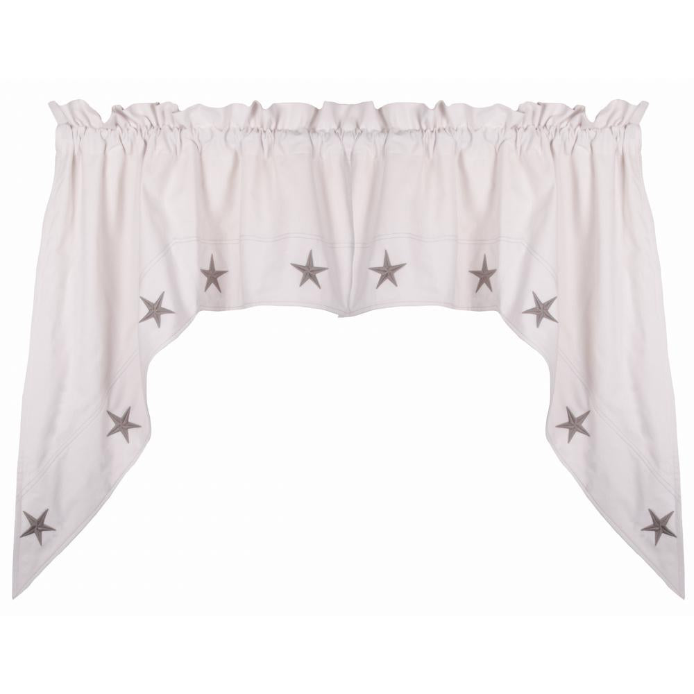 Danville Star 72" X 36" (2 Pcs) Cream / Grey Star SWLD6505 - The Fox Decor