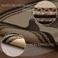 Thumbnail for Sawyer Mill Charcoal Poultry Jute Braided Rug Oval 20