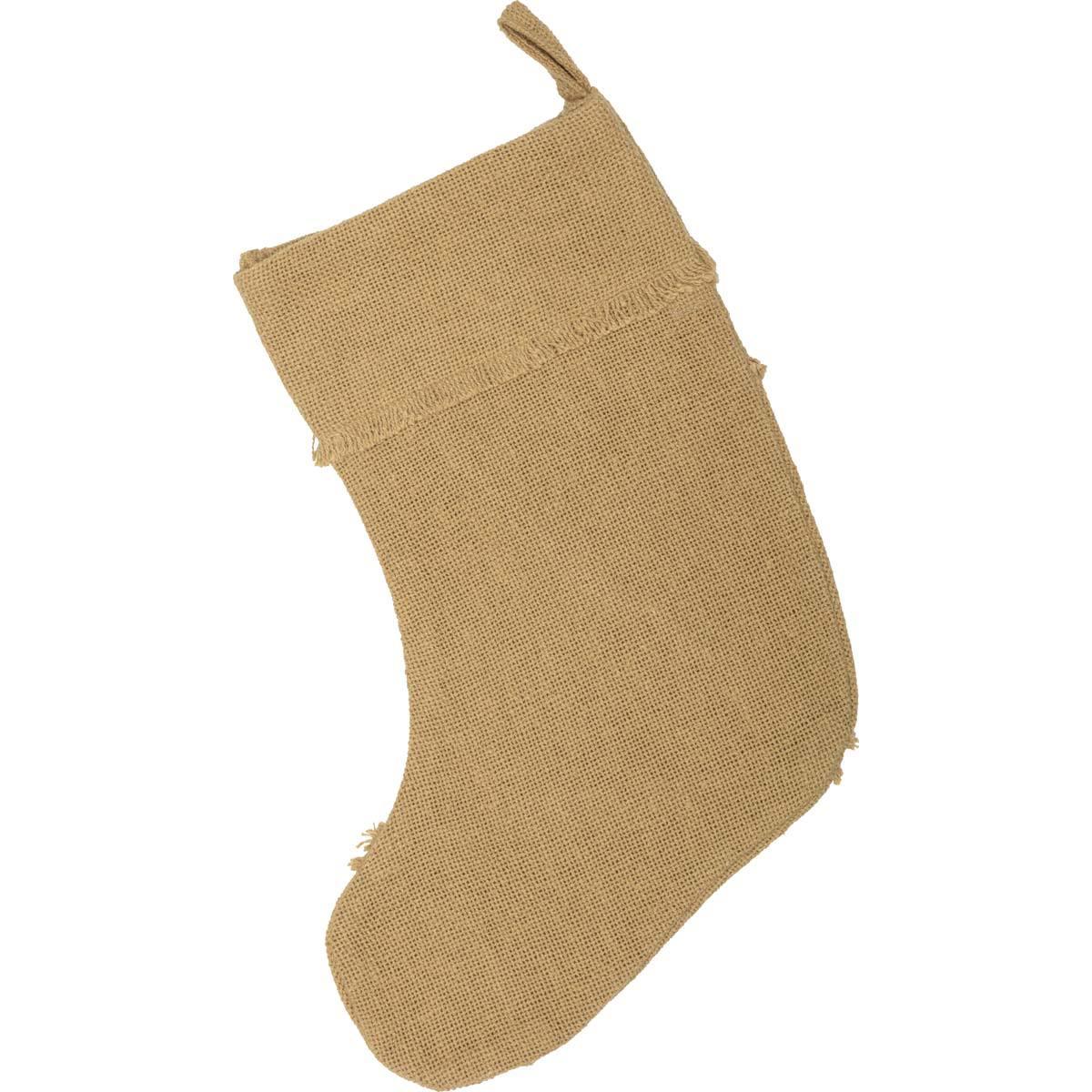 Burlap Natural Reverse Seam Stocking 11x15 VHC Brands - The Fox Decor