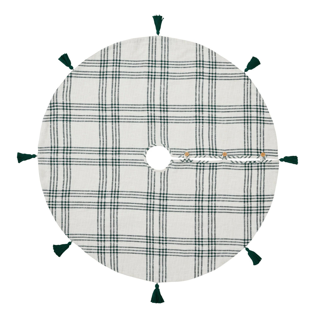 Pine Grove Plaid Christmas Tree Skirt 55 VHC Brands - The Fox Decor