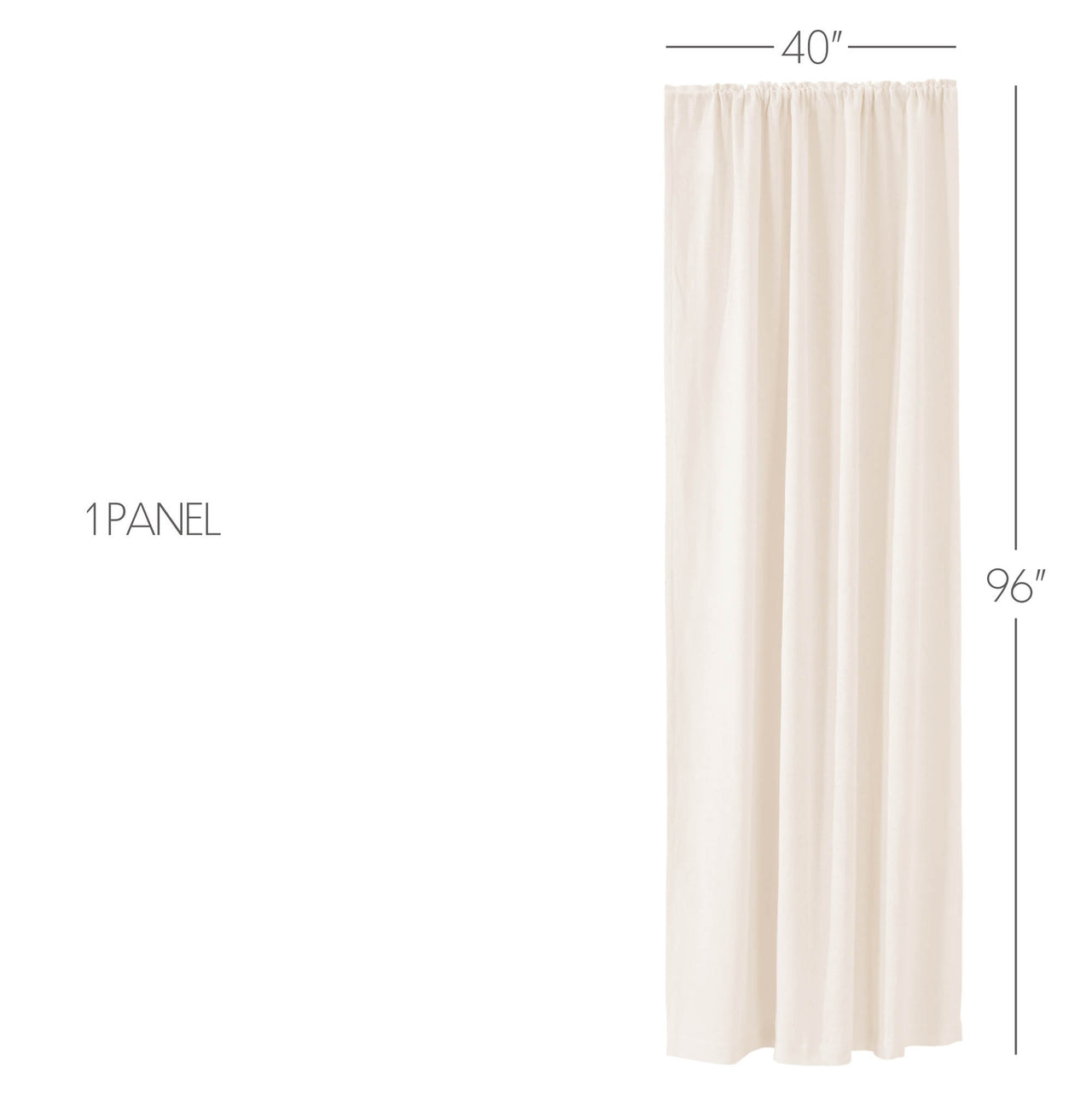 Simple Life Flax Antique White Panel Curtain 96"x40" VHC Brands - The Fox Decor