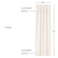 Thumbnail for Simple Life Flax Antique White Ruffled Panel Curtain 96