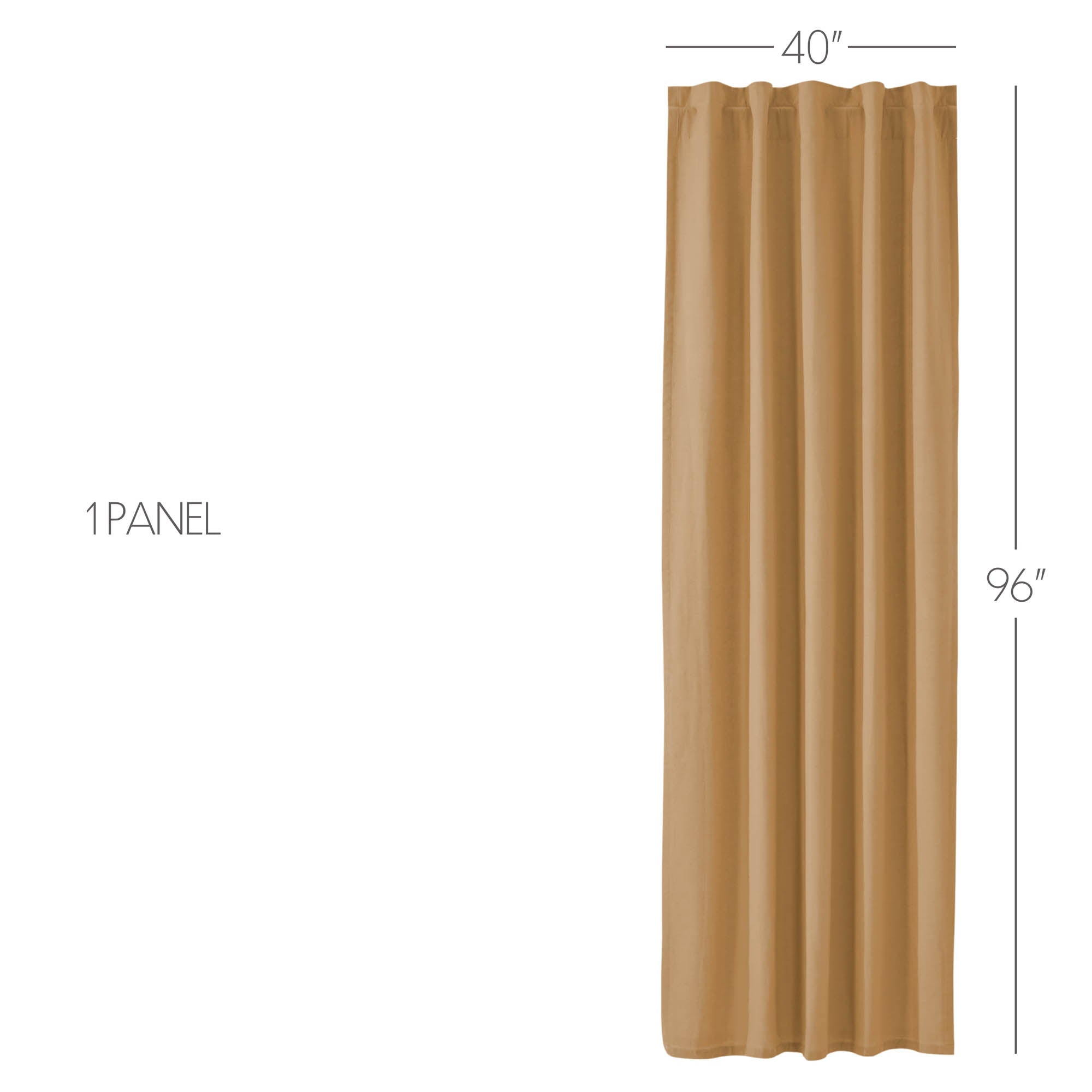Simple Life Flax Khaki Panel Curtain 96