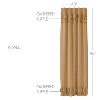 Thumbnail for Simple Life Flax Khaki Ruffled Panel Curtain 96