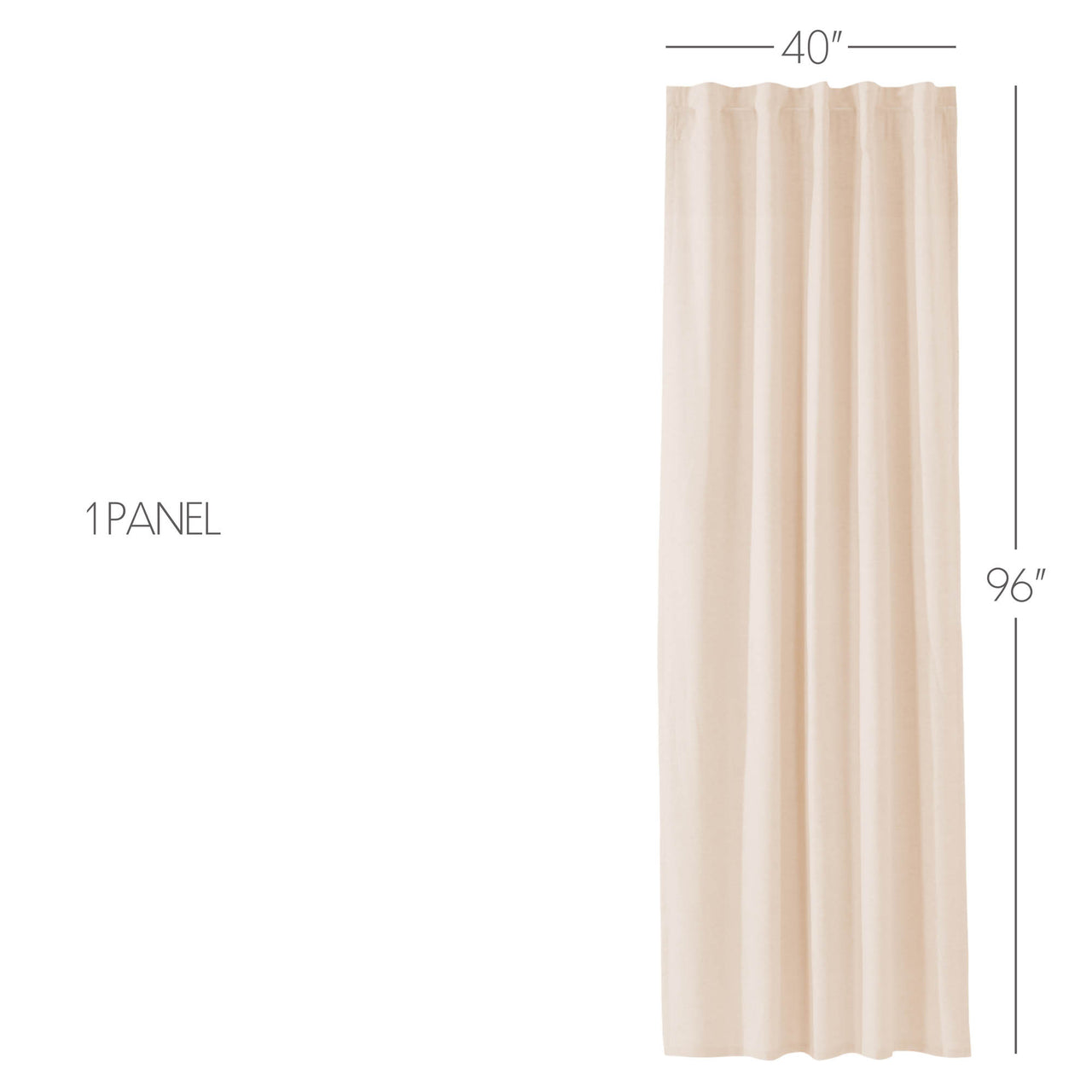 Simple Life Flax Natural Panel Curtain 96"x40" VHC Brands - The Fox Decor