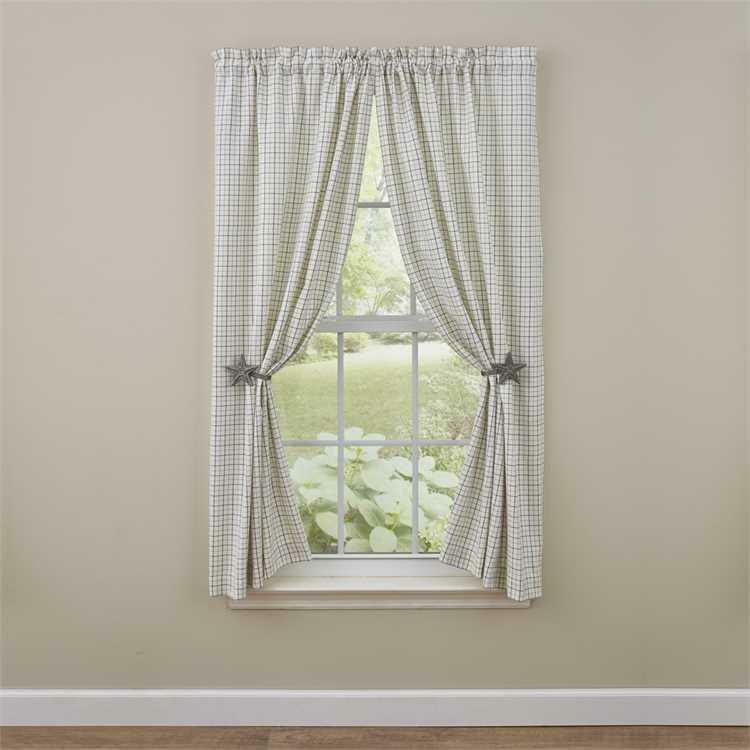 Star Curtain Tie backs - Galvanized Set Of 2 Park Designs - The Fox Decor