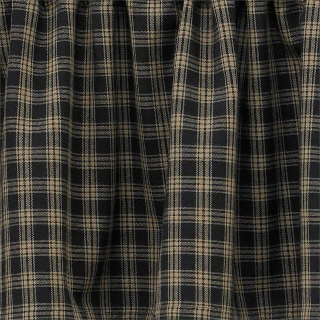 Sturbridge Black Fishtail Swag Curtain 145