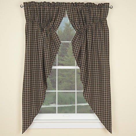 Sturbridge Black Prairie Gathered Swag Curtains Park Designs