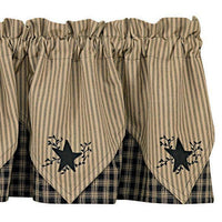 Thumbnail for Sturbridge Black Star Valance - Point Park Designs - The Fox Decor