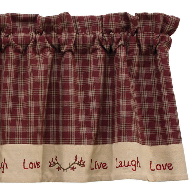 Sturbridge Live, Laugh, Love Valance Park designs - The Fox Decor