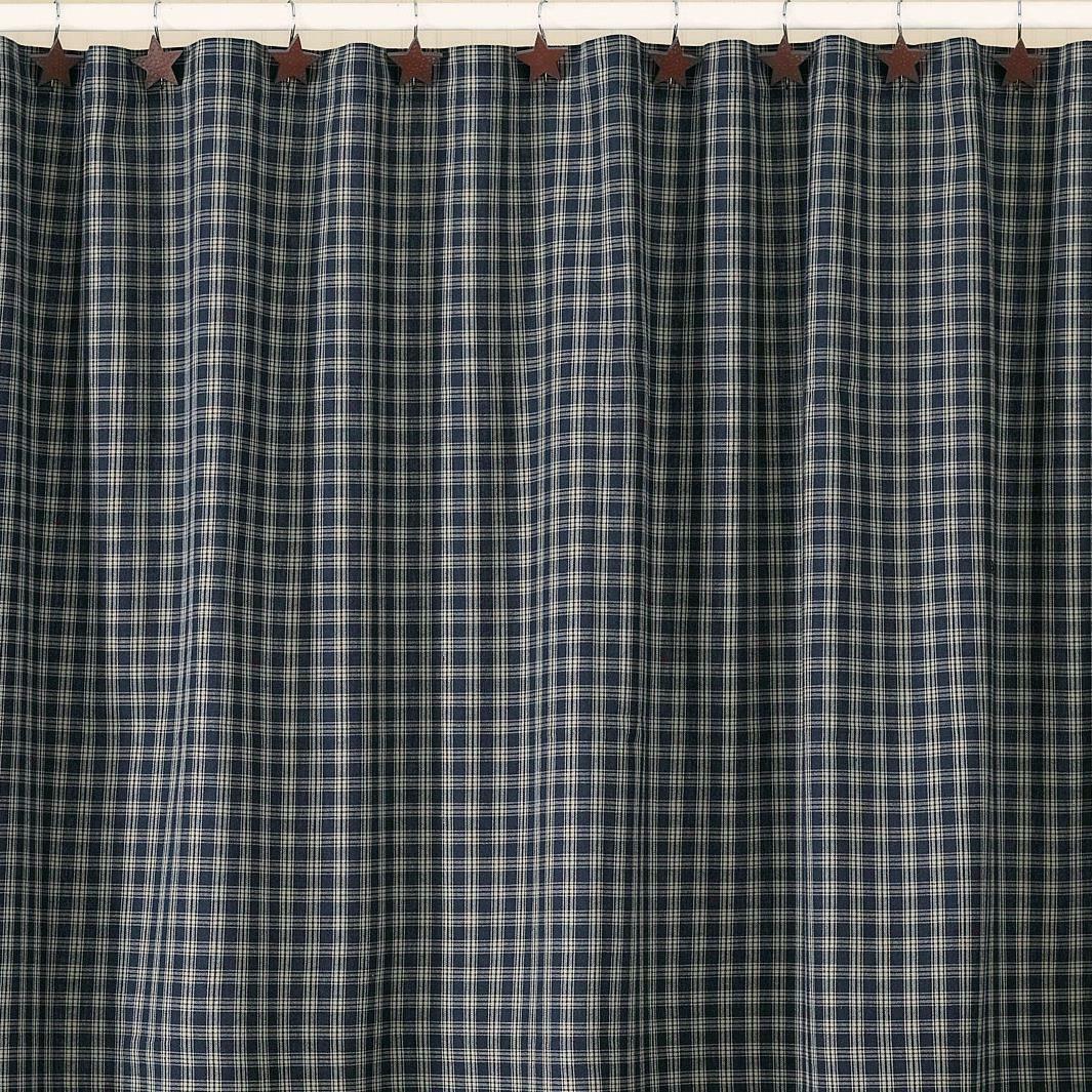 Sturbridge Navy Shower Curtain 72" X 72" Park Designs - The Fox Decor