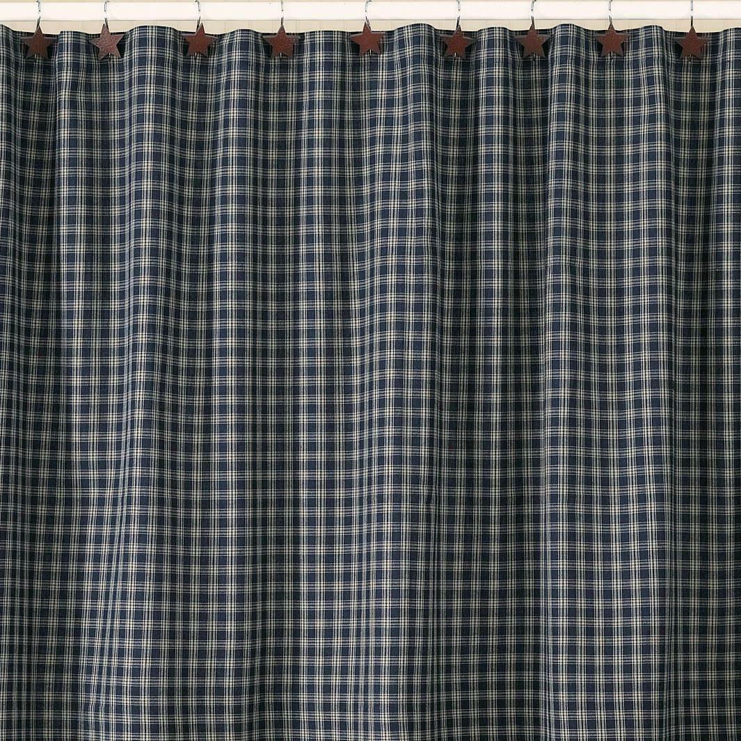 Sturbridge Navy Shower Curtain 72" X 72"  Park Designs