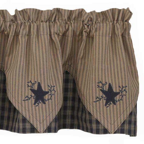 Sturbridge Navy Star Valance - Point Park Designs - The Fox Decor