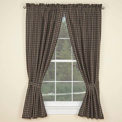 Sturbridge Curtain Panels - Black 72x63 Park Designs - The Fox Decor