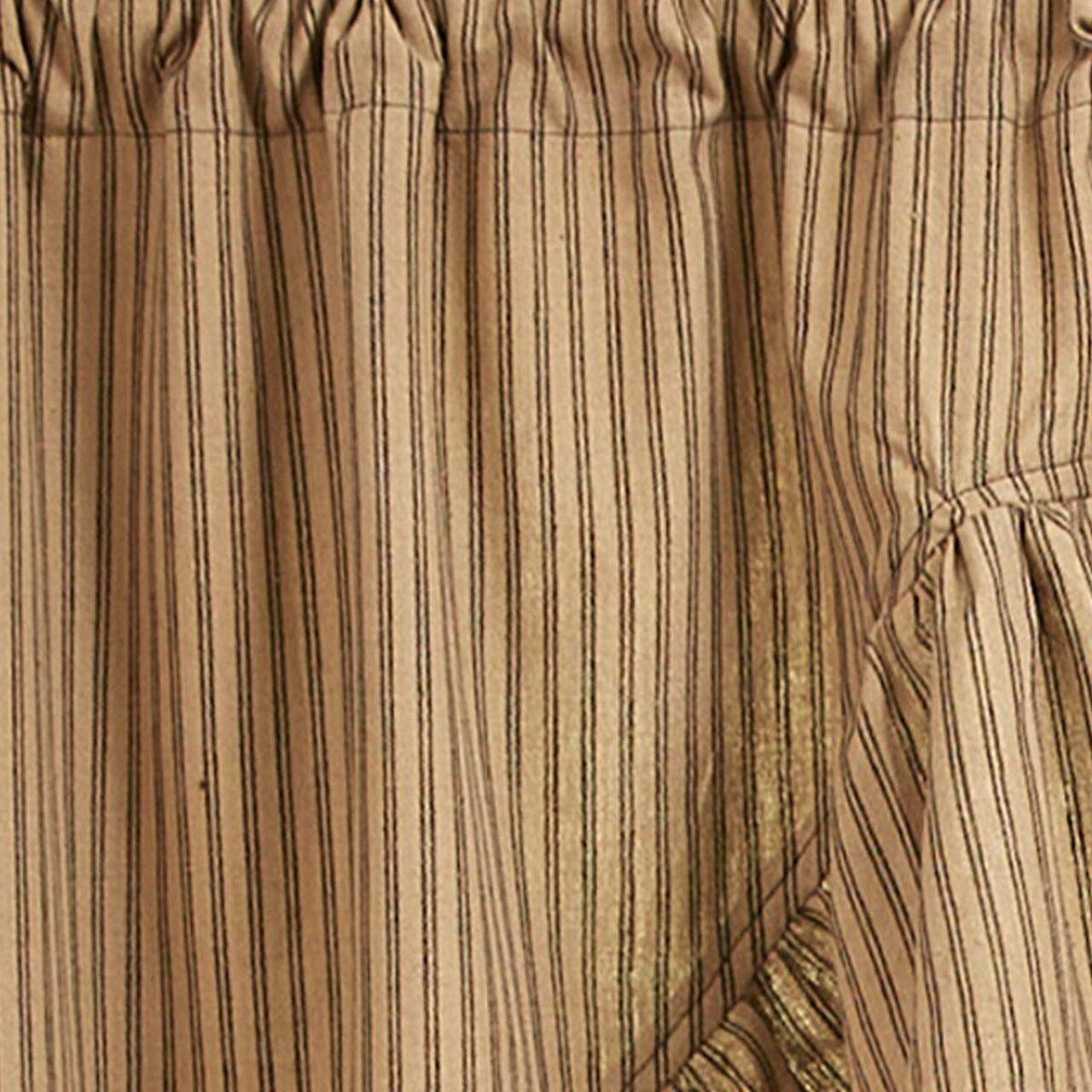 Sturbridge Ticking Ruffle Swags - Black 72x36 Park Designs - The Fox Decor