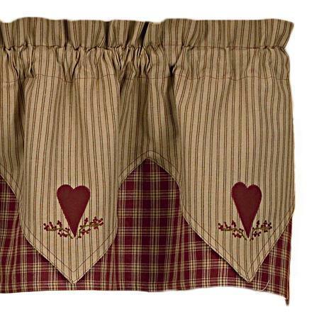 Sturbridge Wine Heart Valance - Point Park Designs - The Fox Decor