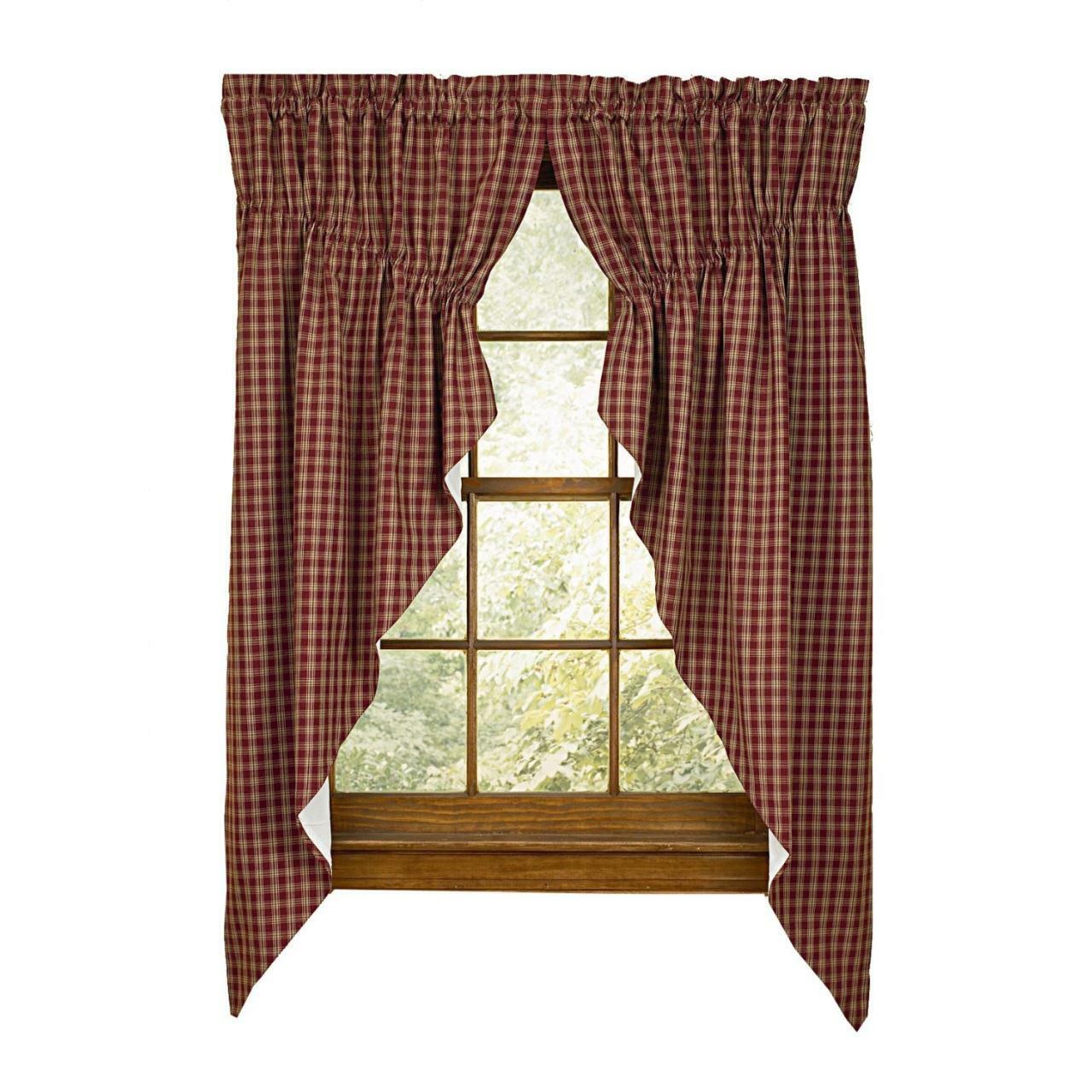 Sturbridge Wine Prairie Gathered Curtains Park Designs - The Fox Decor