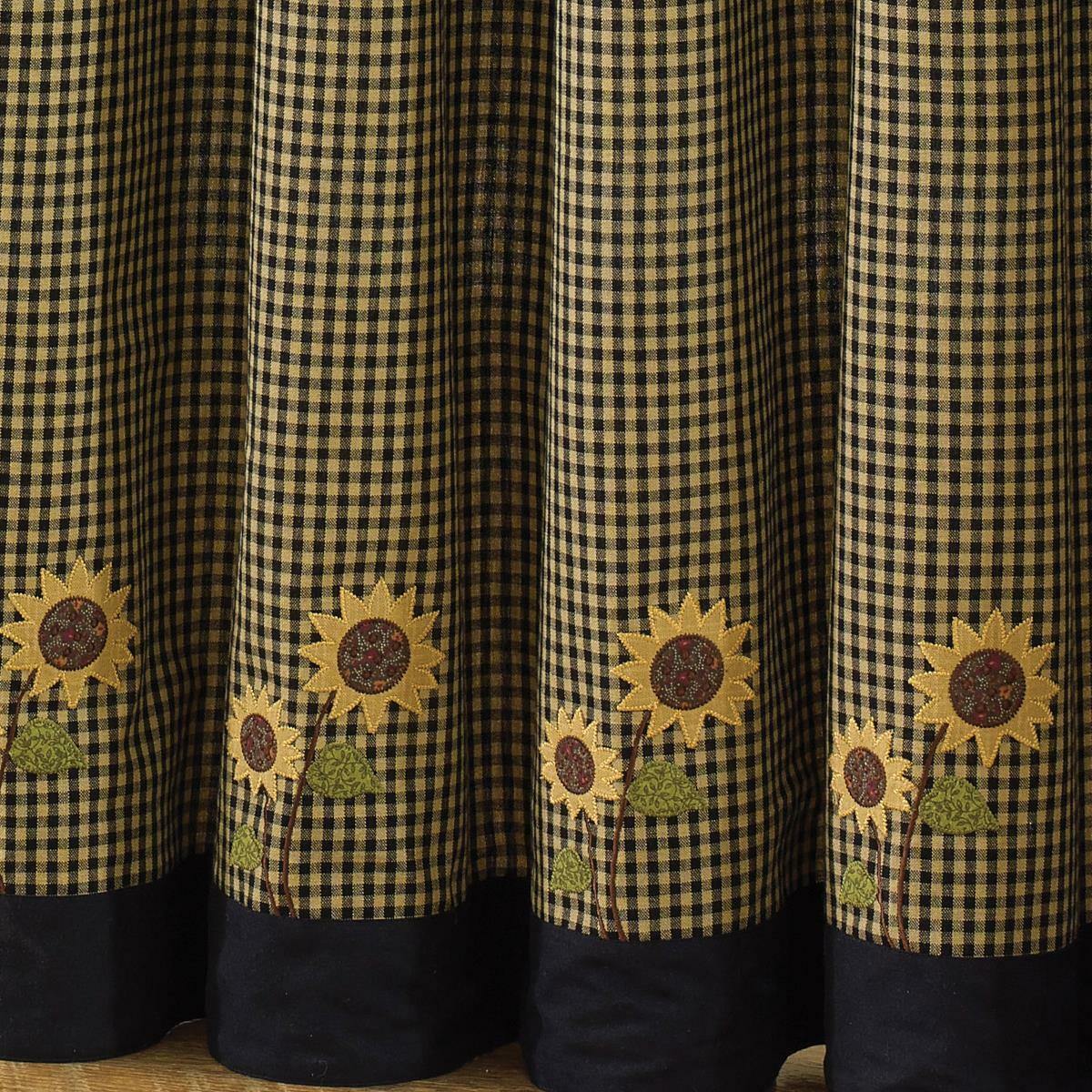 Sunflower Check Shower Curtain - 72" x 72" Park Designs - The Fox Decor