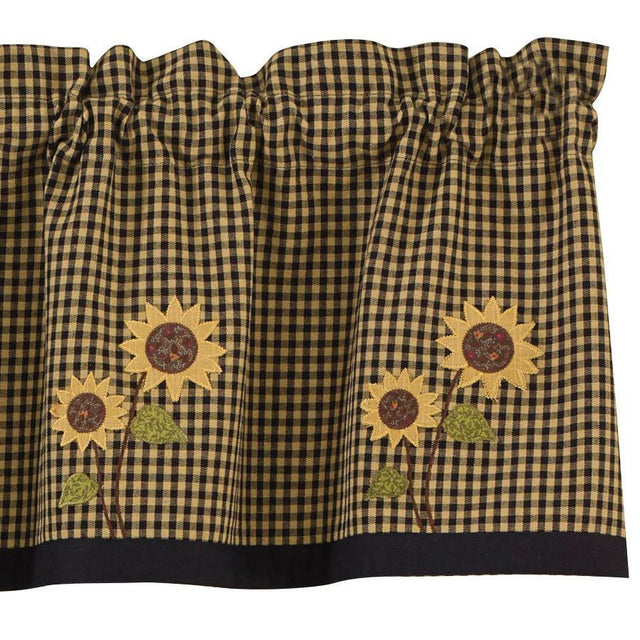 Sunflower Check Valance Park designs - The Fox Decor