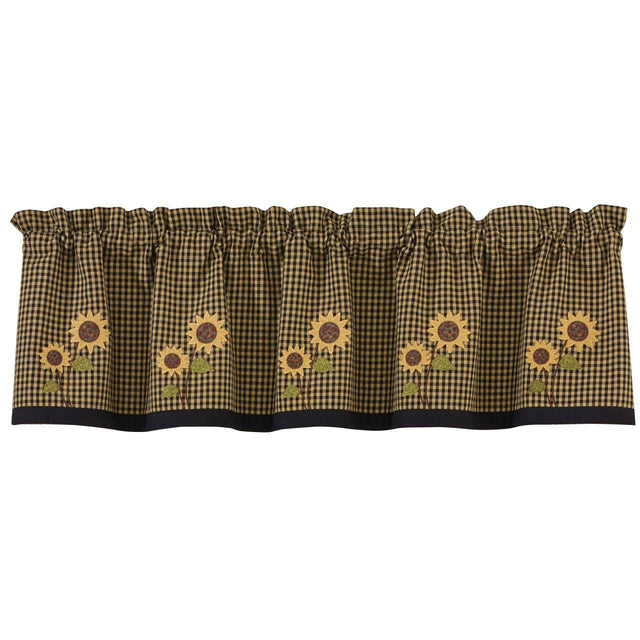 Sunflower Check Valance Park designs - The Fox Decor
