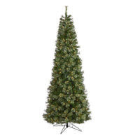 Thumbnail for 9' Cashmere Slim Artificial Christmas Tree with 550 Warm White Lights and 1308 Bendable Branches