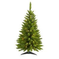 Thumbnail for 3’ Providence Pine Artificial Christmas Tree in Metal Planter with 50 Warm White Lights and 143 Bendable Branches
