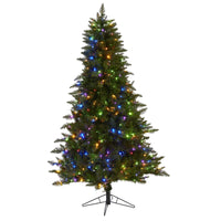 Thumbnail for 6.5' Vermont Spruce Artificial Christmas Tree with 450 Color Changing (Multifunction with Remote Control) LED Lights with Instant Connect Technology and 1984 Bendable Branches